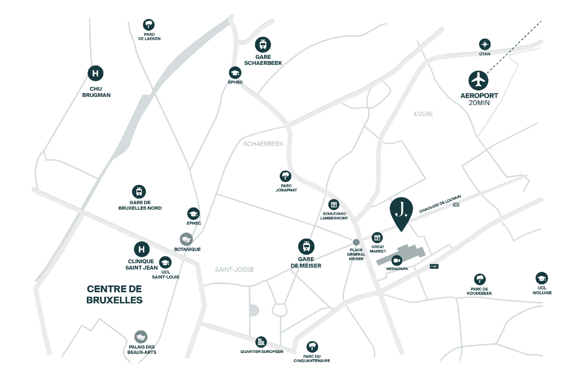 Situation - Chaussée de Louvain 770, Schaerbeek